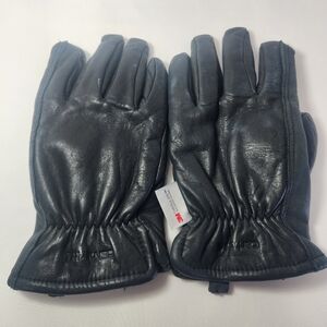 Carhartt Black Leather Gloves 3M Thinsulate Insulated Mens Size Large